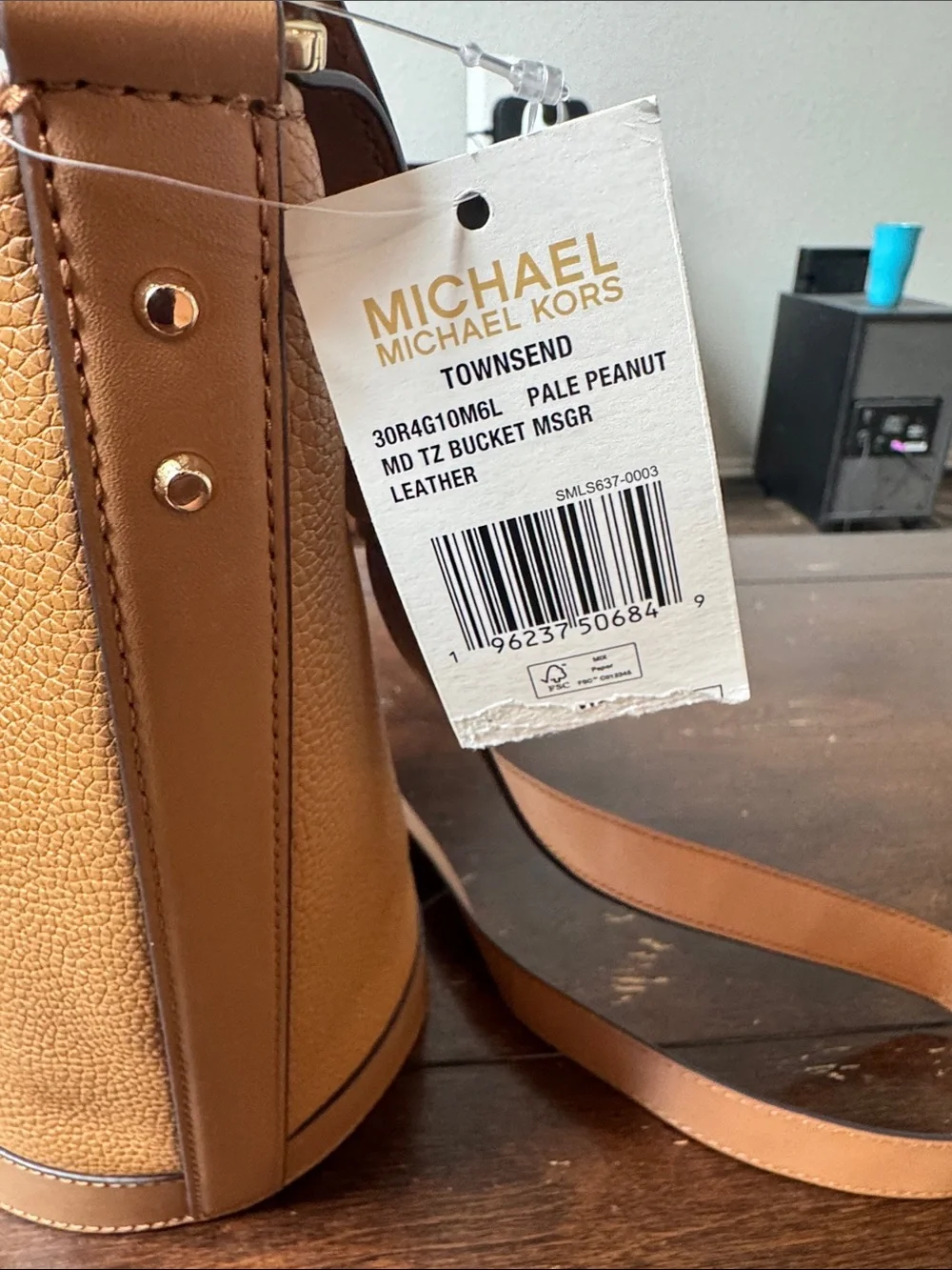 Michael Kors Caramel Tan Pebbled Leather Bucket Shoulder Bag